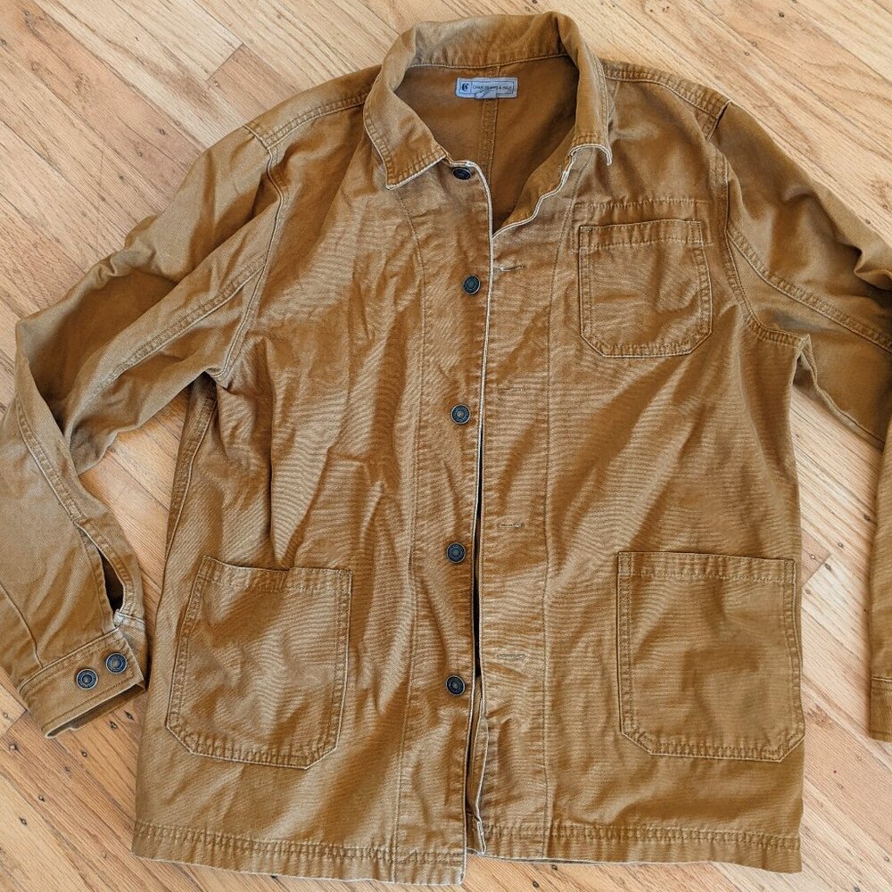 CHORE JACKET - Tan Lightweight Canvas - Men’s Size M - Charles And A Half